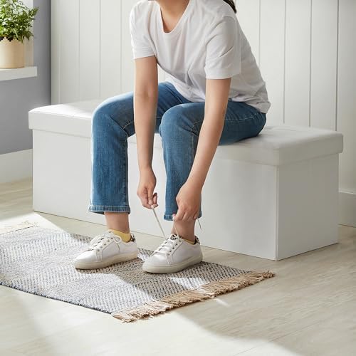 SONGMICS 43.3 Inches Folding Storage Ottoman Bench - Image 6