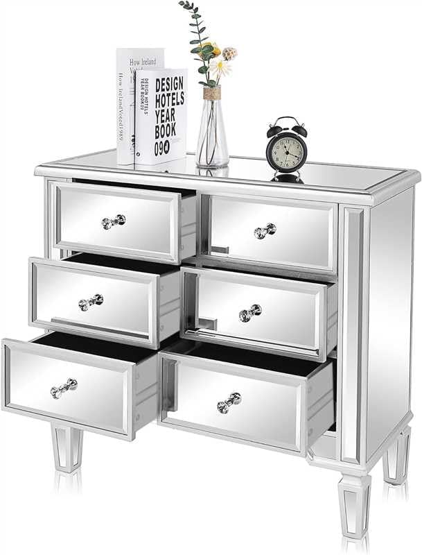 VINGLI Mirrored Dresser for Bedroom by VINGLI