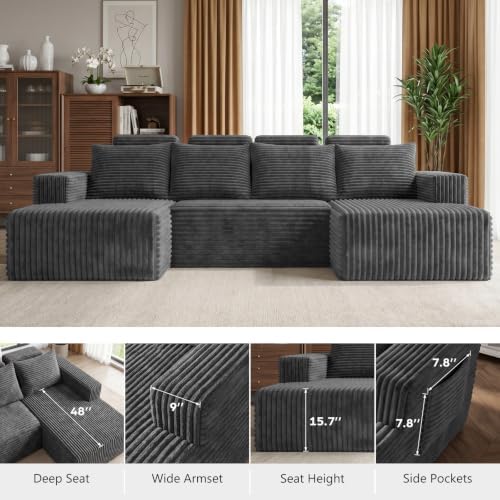 Boneless Couches for Living Room 113" - Image 5