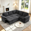 85'' Modular Sectional Sleeper Sofa, L Shape Pull Out Sofa Bed by HOMYEDAMIC