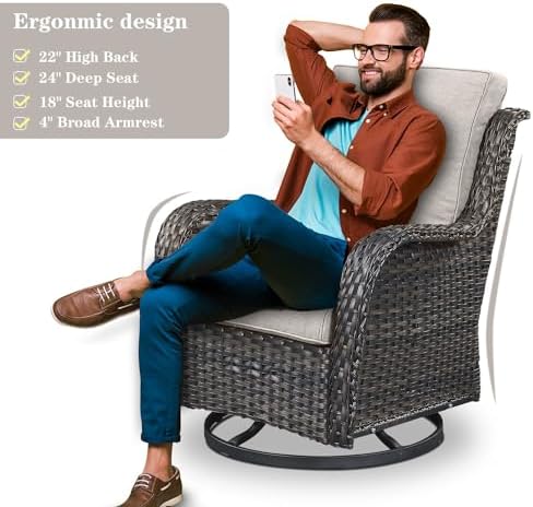 Belord Wicker Outdoor Furniture Patio Furniture Set - Image 4