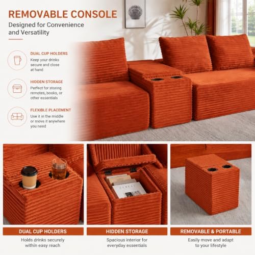 Eafurn 141" Oversized U Shaped Cloud Sectional Couches - Image 6