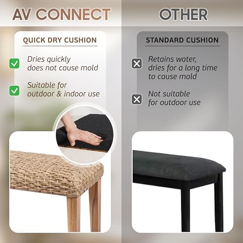Outdoor Rattan Backless Bench - Image 6