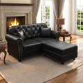 63'' Faux Leather Chesterfield Loveseat Sofa by SmartEdge