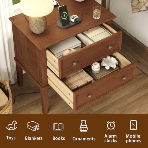 IKENO Solid Wood Nightstand - Image 7