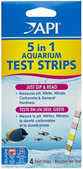 API 5-IN-1 TEST STRIPS Freshwater and Saltwater Aquarium Test Strips 4-Count Box by API