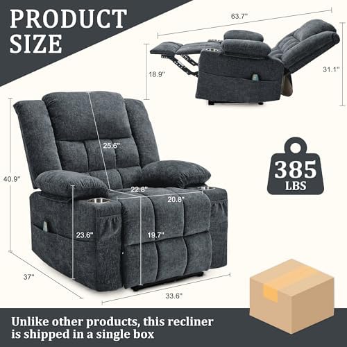 Korser Recliner Chair, Wall Hugger Recliners - Image 2
