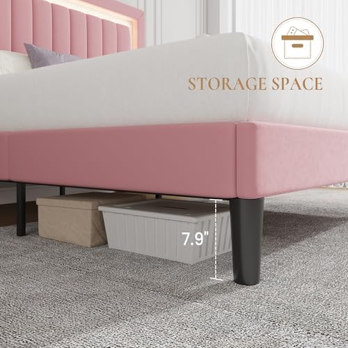 SHA CERLIN Full Size Velvet Bed Frame - Image 6