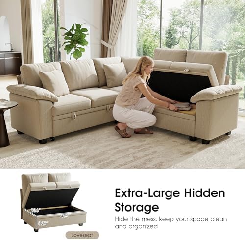 86" Modular Sectional Sleeper Sofa - Image 4