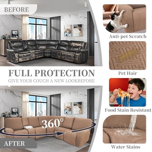 100% Waterproof Sectional Recliner Couch Covers - Image 6