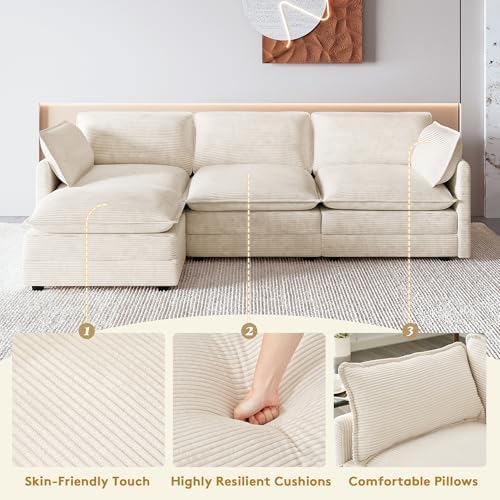 ROWHY 112'' Modular Sectional Cloud Couch - Image 4