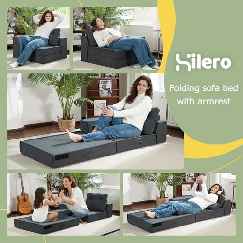 Folding Sofa Bed, Convertible Sleeper Chair Bed, Floor Sofa - Image 3