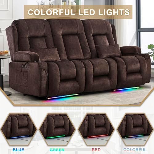 URRED Power Loveseat Recliner Sofa - Image 6