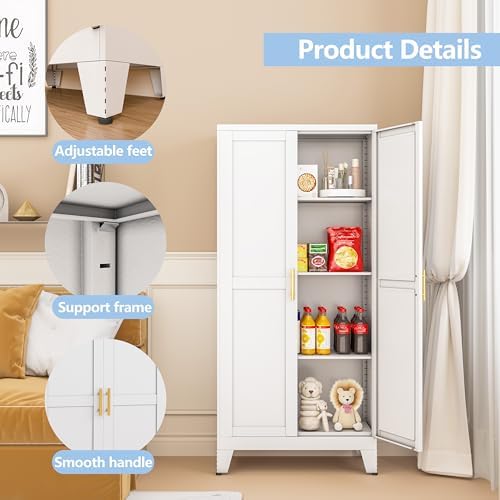 White Kitchen Pantry Cabinets - Image 5