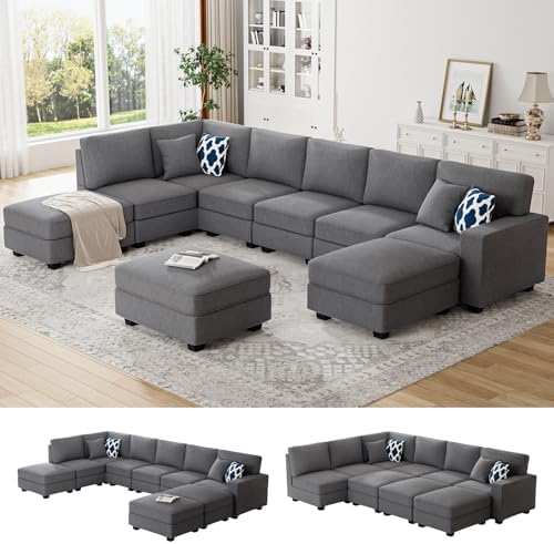 Legend Vansen Oversized Modular Sectional Sofa, U/L‑Shaped Reversible Couch by LLegendVansen