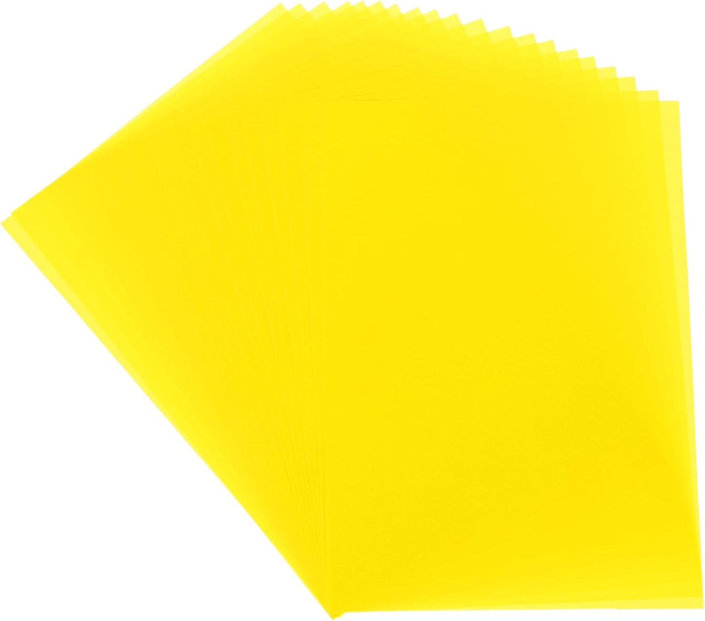 MECCANIXITY Colored Vellum Paper, 40 Sheet Lemon Yellow Transparency 8.5 x 11 Printable Vellum Paper, Translucent Vellum Sheets for Printing Wedding Invitations Ink Jet Laser Printer