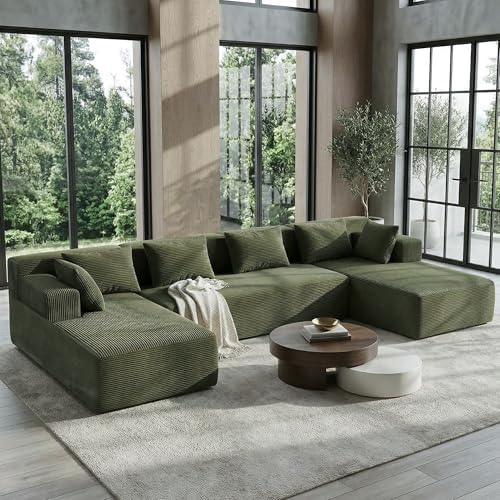 MONVANE 141" U-Shaped Modular Sectional Sofa - Image 2