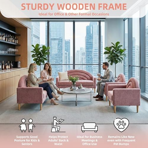 63" Small Loveseat Sofa for Small Spaces, Office Couch - Image 5
