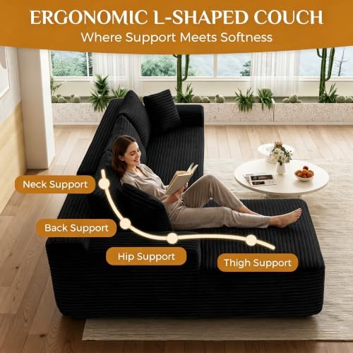 95" Boneless Cloud Sectional Couches - Image 4