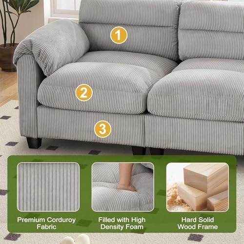 HAOMARKETS Oversized 135" Modular Sectional L Shaped Corner Sofa Couch - Image 3