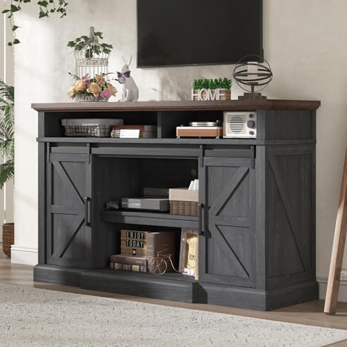 AMERLIFE 66" W Farmhouse TV Stand, Entertainment Center by AMERLIFE