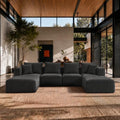 Maywish Modular Boneless Couch 141'', Sectional Sofa by Maywish