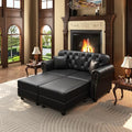 KEIKI 63" Faux Leather Chesterfield Sofa by KEIKI