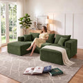 93" U-Shaped Boneless Couch, Corduroy Cloud Couch Sectional by Yimilife