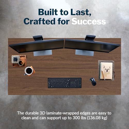 Vari Table for Home Office – 60x24 – Walnut/Black - Image 5