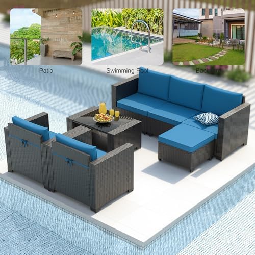 7PCS Patio Furniture Set, Outdoor Furniture All Weather Balcony Furniture - Image 7