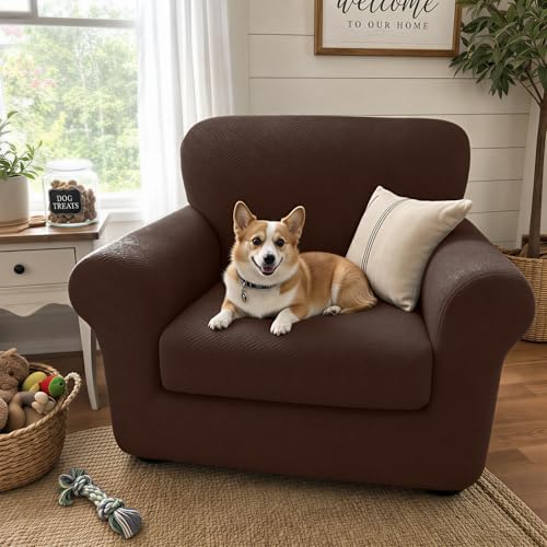 XINEAGE 2-Piece Stretch Armchair Sofa Cover, Washable Couch Covers - Image 3