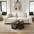 HERA'S HOUSE 88" Oversized Modular Sectional Loveseat Sofa, Chenille White by HERASHOUSE