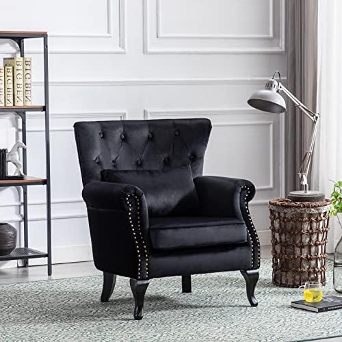 LZAREAL Accent Reading Arm Chairs Set of 2 - Image 4