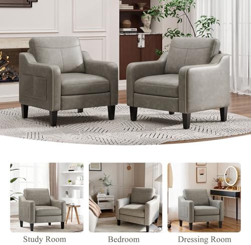 MALOL PU Leather Accent Chair Set of 2 - Image 6