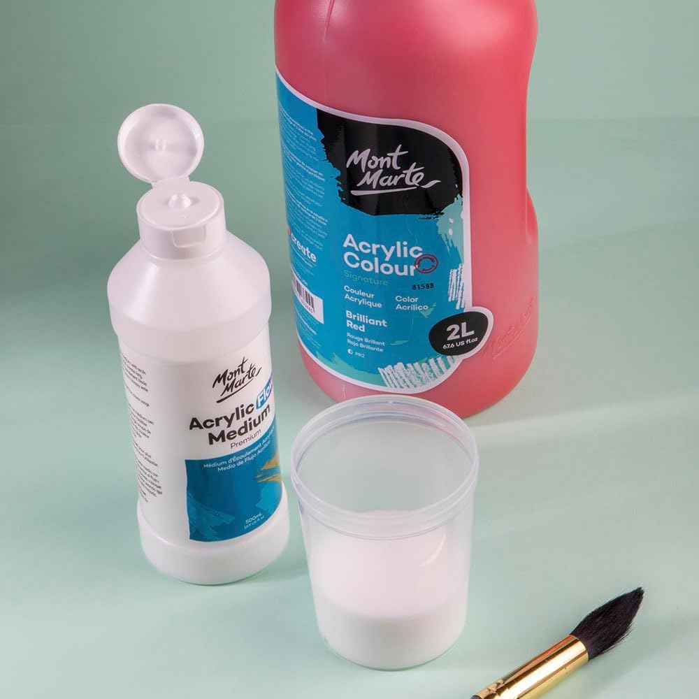 Mont Marte Premium Acrylic Flow Medium 16.9oz (500ml) (Pack of 2)