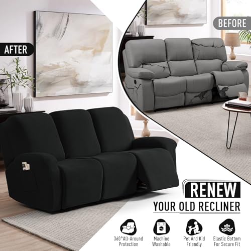 TAOCOCO Stretch Recliner Sofa Covers 8 Piece - Image 4