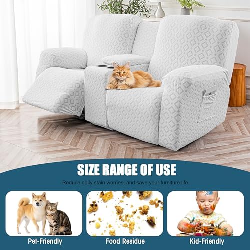 Genina Waterproof Recliner Loveseat Cover, 2 Seat - Image 6