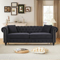 Mid Century Modern Chesterfield Velvet Oversized Couch by Unknown