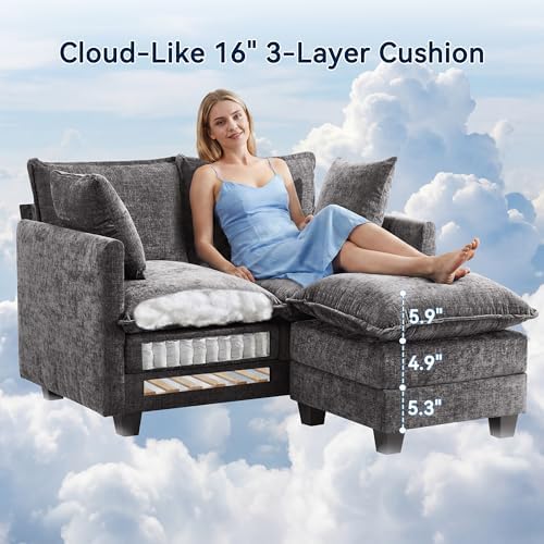 L-Shape Loveseat Sofa Couch - Image 3