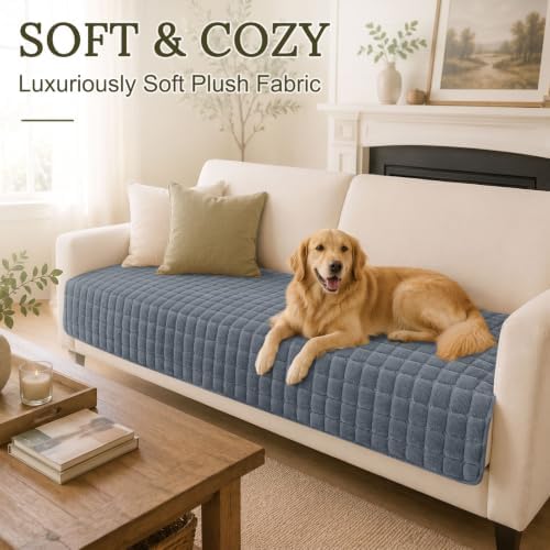 Smiry Velvet Couch Cover for Dogs, Non Slip Soft Sofa Protector for Pets - Image 2