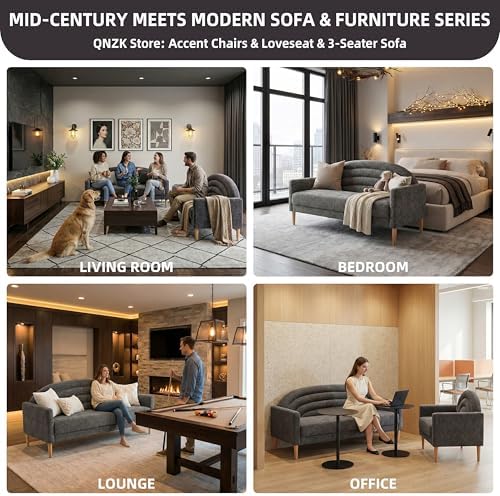 63" Small Loveseat Sofa for Small Spaces, Office Couch - Image 6
