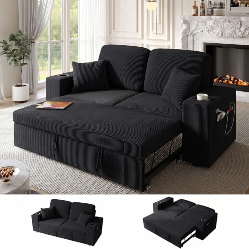 63 Inch Sleeper Sofa Bed, 3 in 1 Pull Out Couch Bed by Bonroyo-FindYourPlace