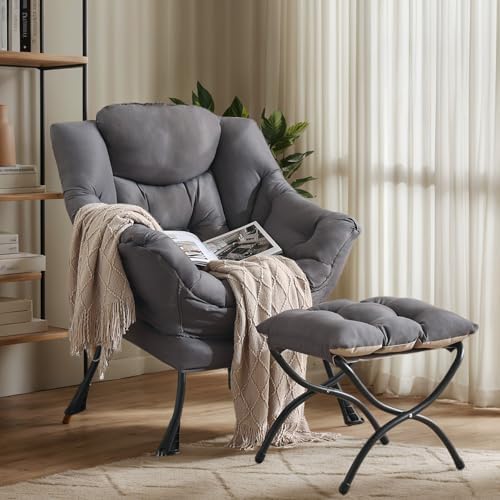 Lazy Chair with Ottoman, Soft Comfy Chair - Image 3