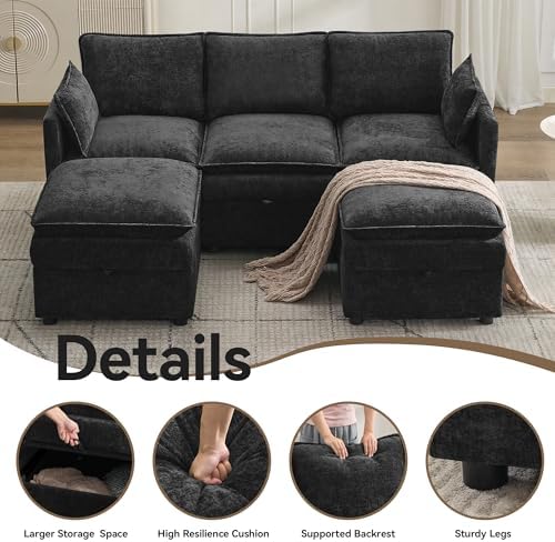 80" Cloud Modular 3 Seater Sofa - Image 5