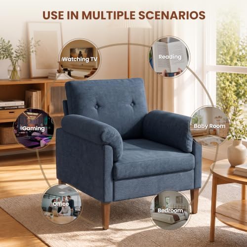 Accent Chairs Set of 2, Modern Upholstered Corner Chair - Image 6