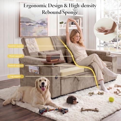 Dreamzie 65'' Convertible Sleeper Sofa Bed - Image 6