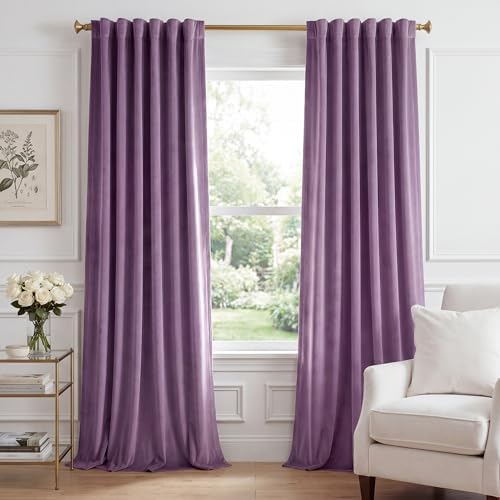 StangH Lavender Velvet Privacy Curtains by StangH