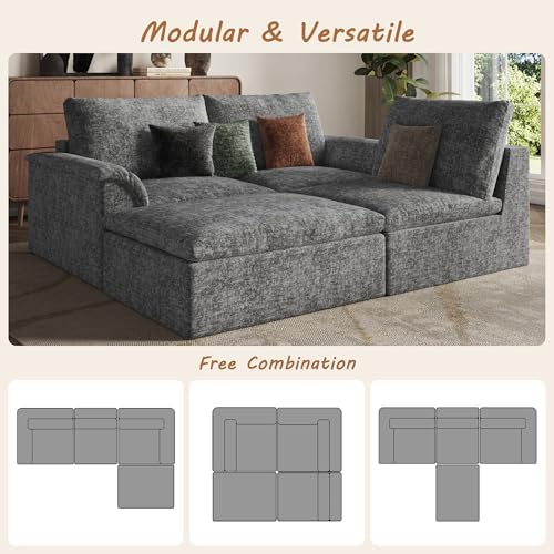 EASE MOOSE Sectional Sleeper Sofa Bed, Boneless Couches - Image 4