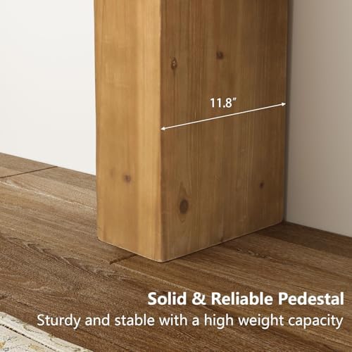 63" Solid Wood Console Table for Entryway, Long Farmhouse Sofa Table - Image 4