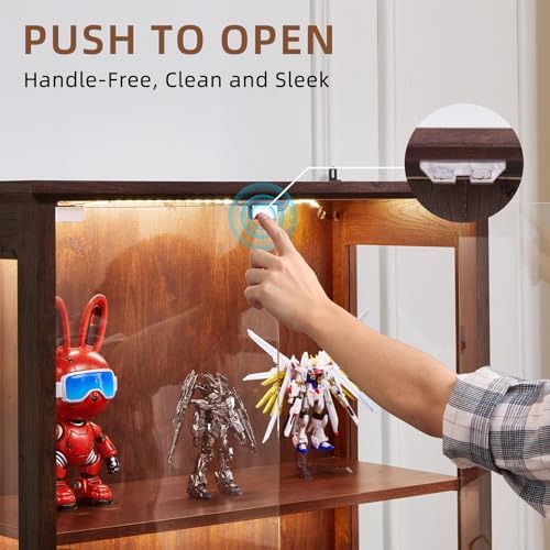 LELELINKY Farmhouse Glass Display Cabinet - Image 6
